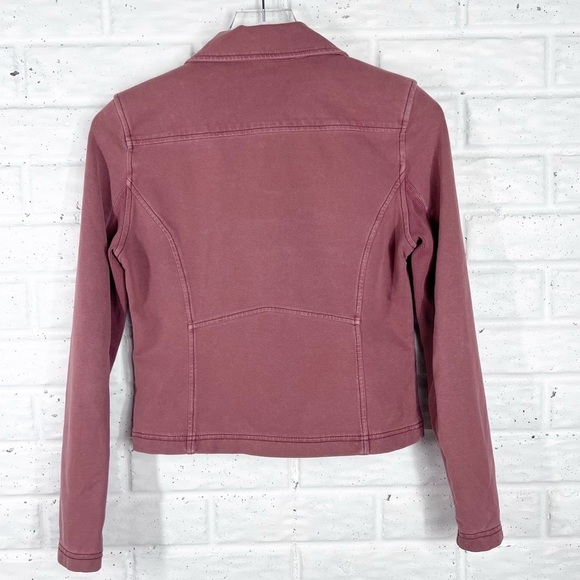 MARRAKECK Parkway Cotton Blend Moto Jacket | dusty rose - Picture 7 of 9